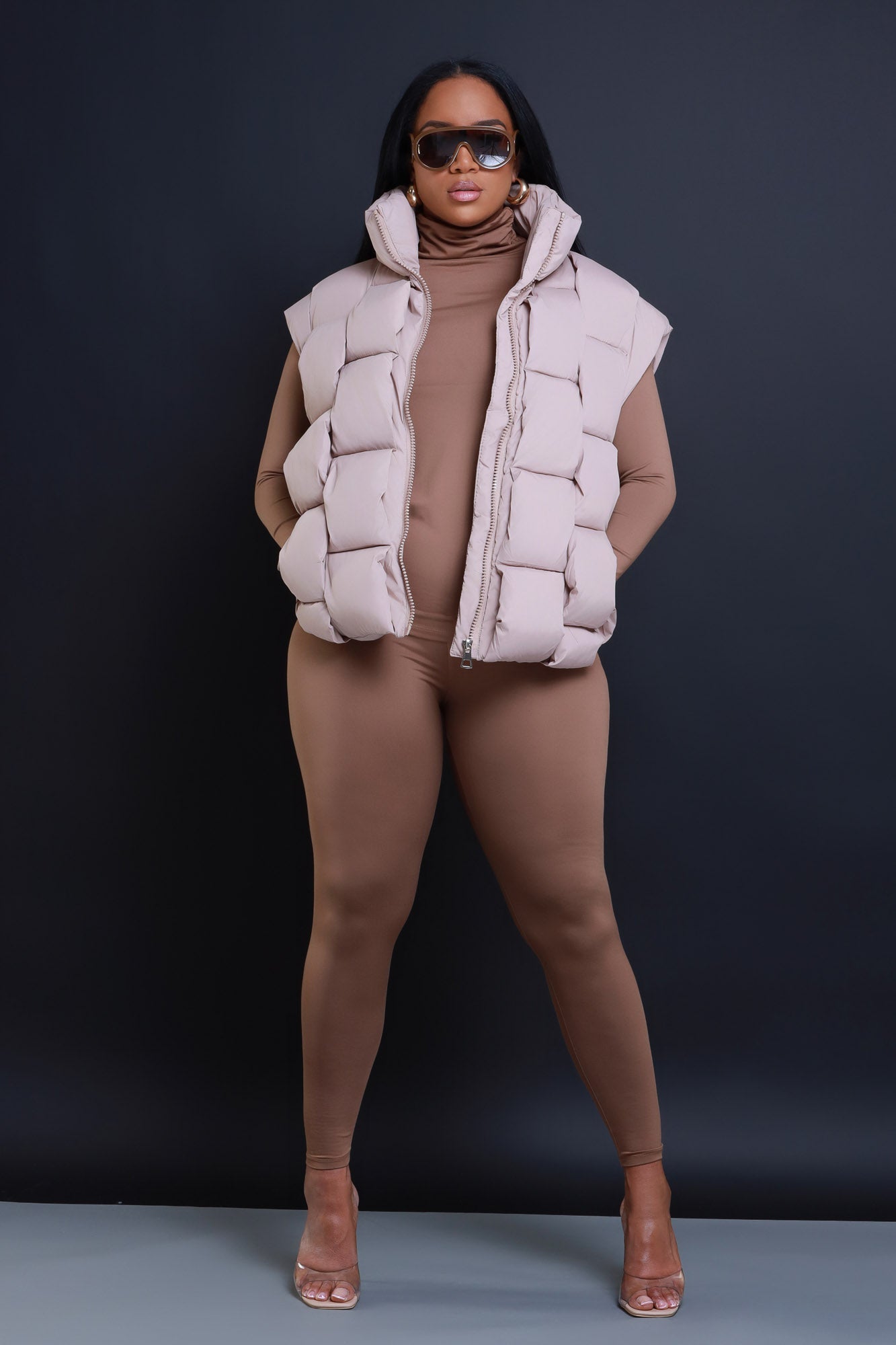 Record Timing Legging Set - Mocha