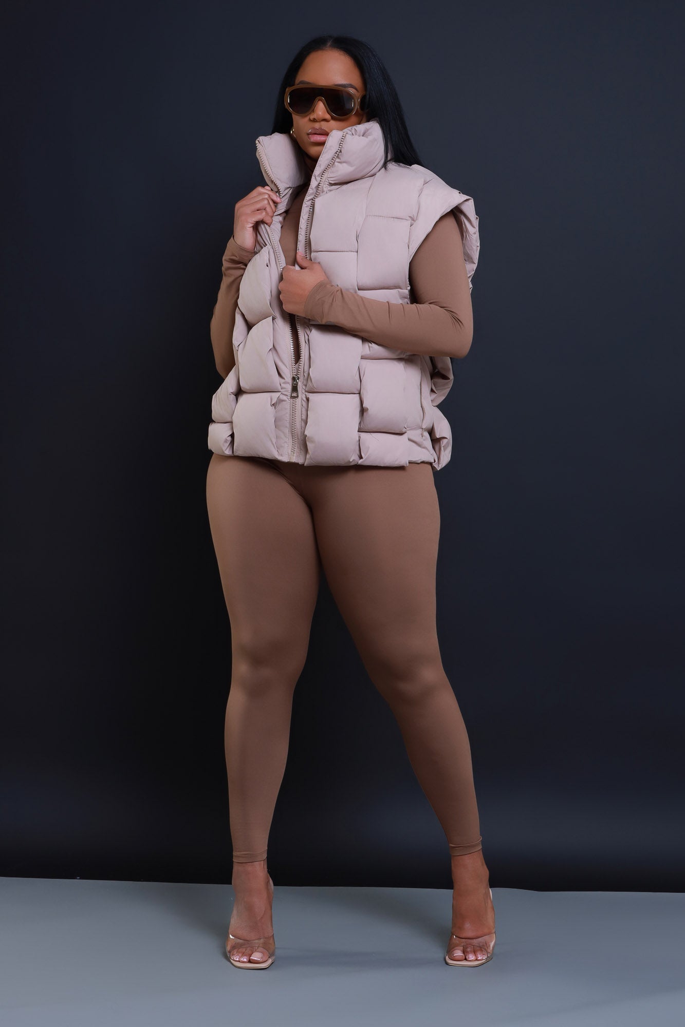 Record Timing Legging Set - Mocha