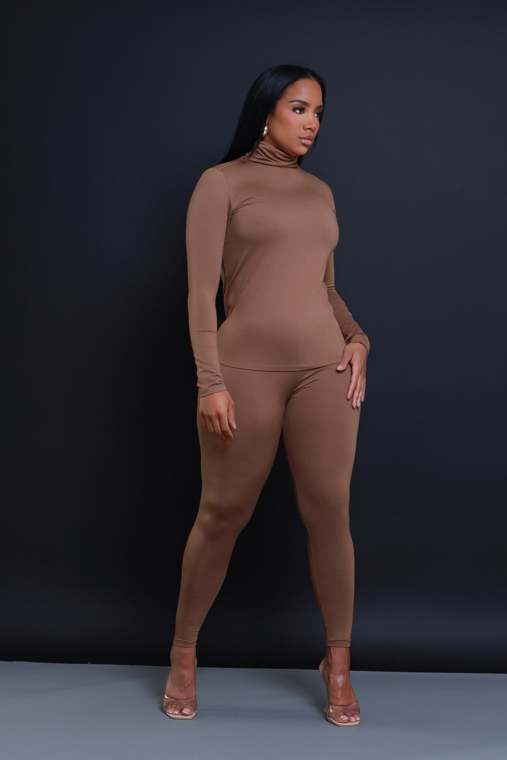 Record Timing Legging Set - Mocha