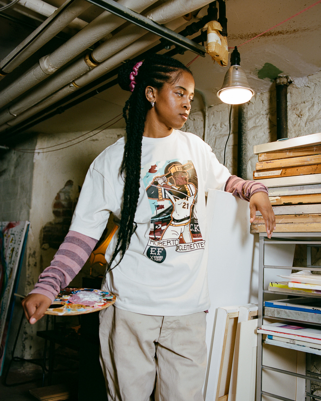 Karabo Poppy x Ebbets Field Roberto Clemente Short Sleeve Graphic Tee