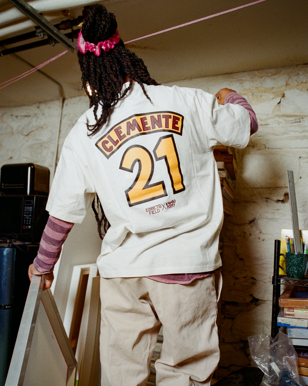 Karabo Poppy x Ebbets Field Roberto Clemente Short Sleeve Graphic Tee