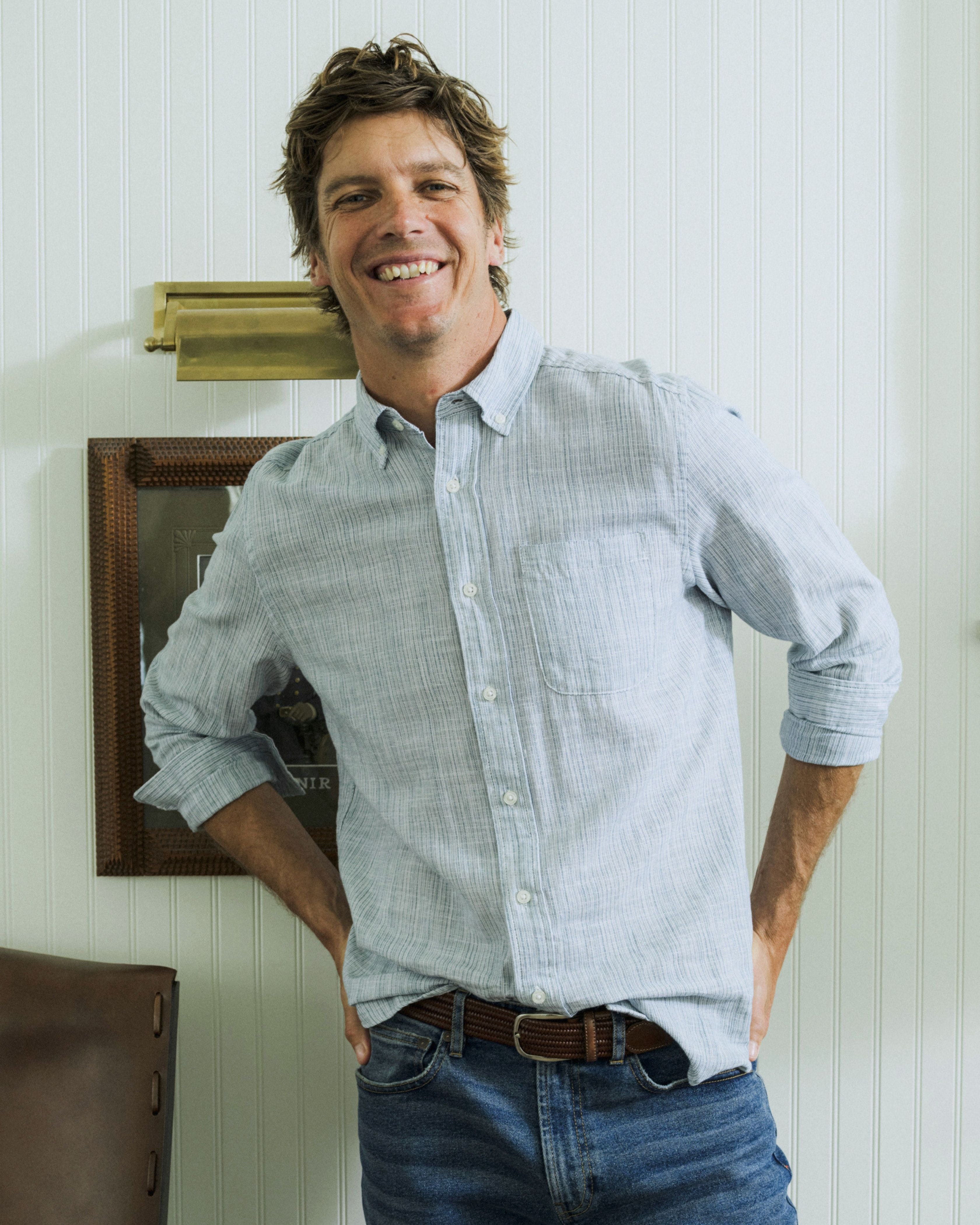 The Weaver's Stripe Shirt - Navy Cream