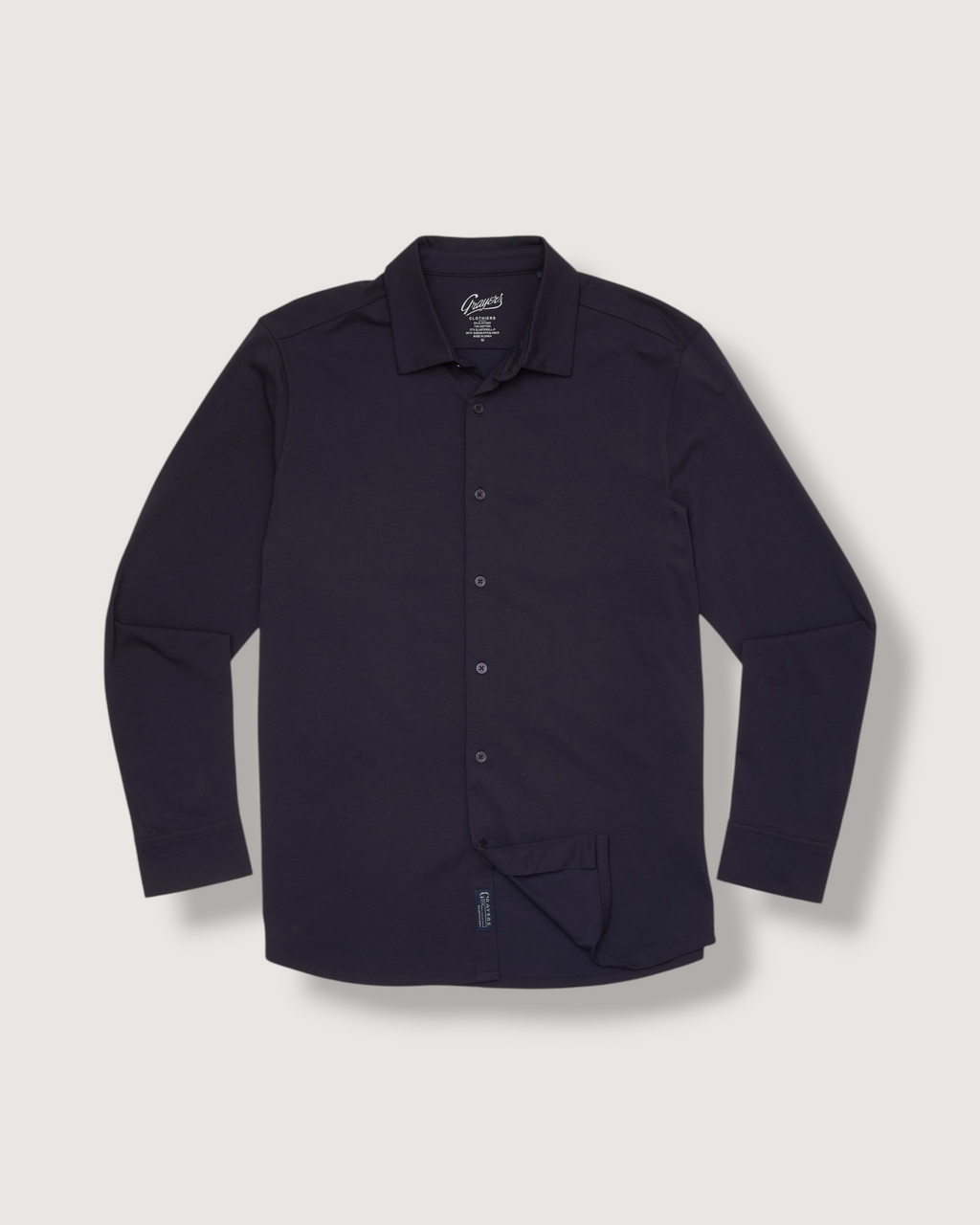 Hackett Cotton Sorona Knit Shirt - Navy