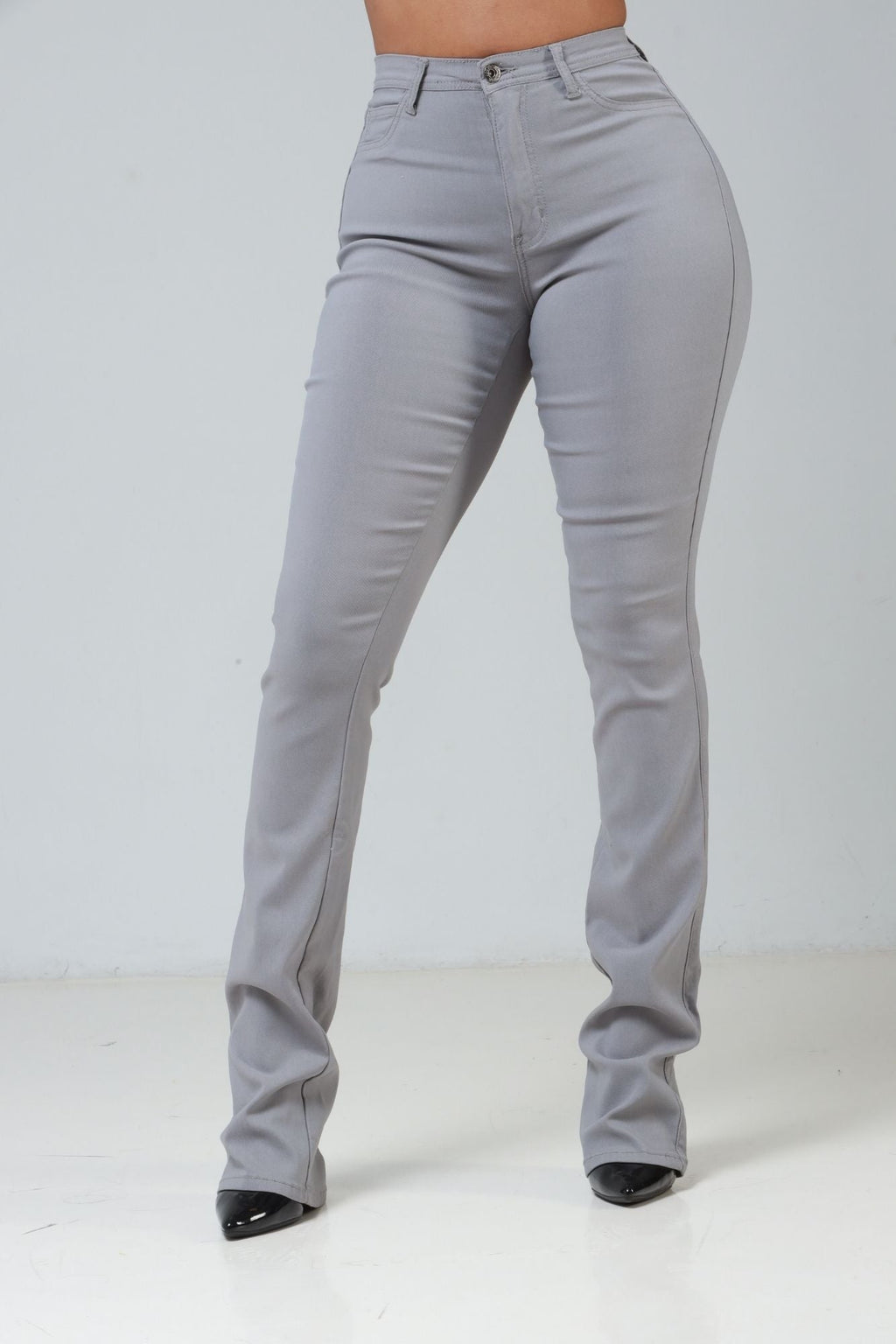 Right Call High Rise Stacked Bootcut Jeans - Grey