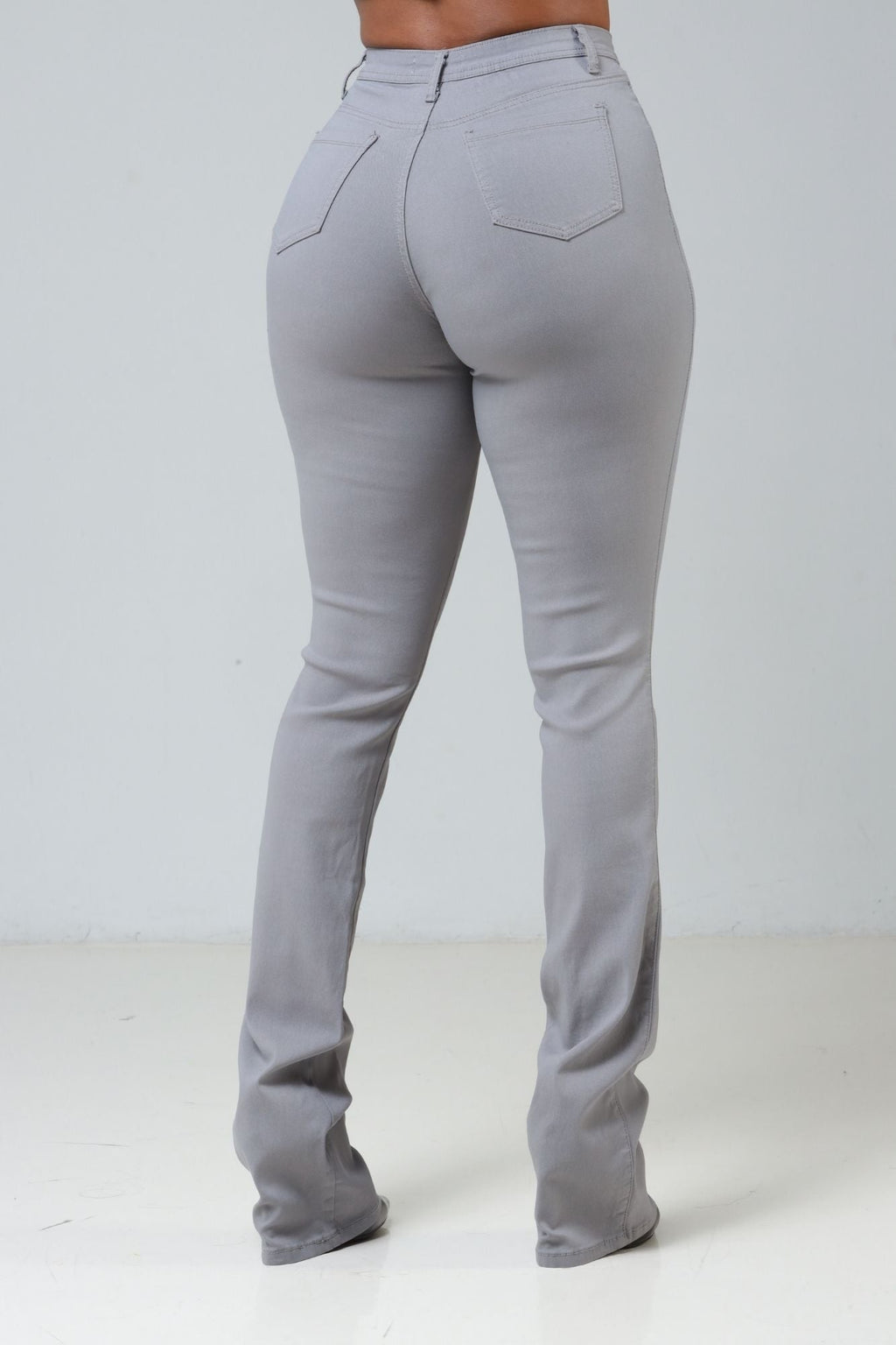 Right Call High Rise Stacked Bootcut Jeans - Grey