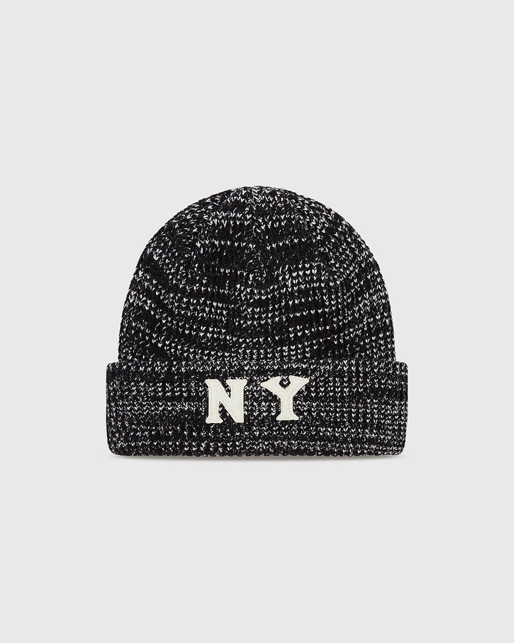New York Black Yankees Felt Logo Ribbed Beanie