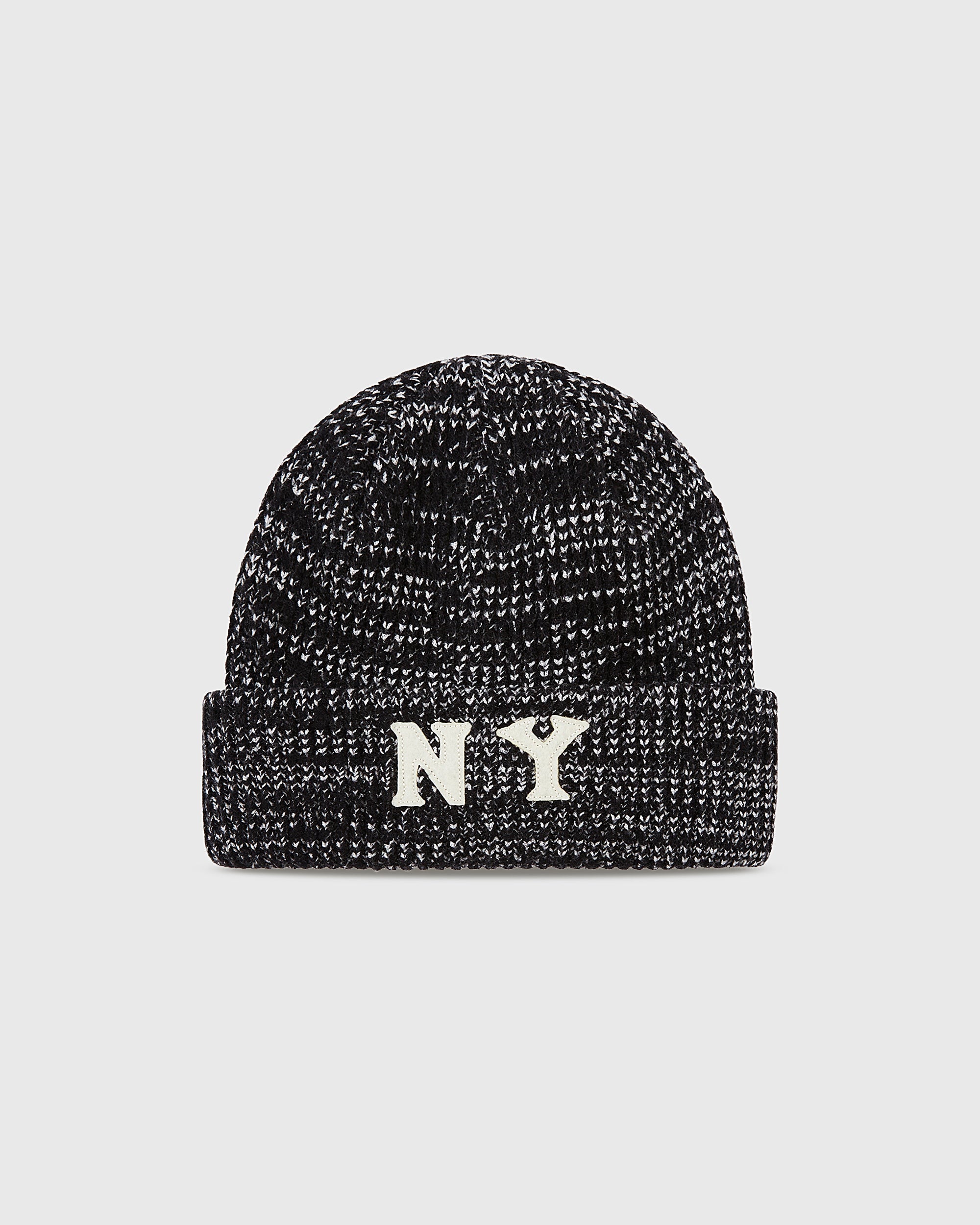 New York Black Yankees Felt Logo Ribbed Beanie