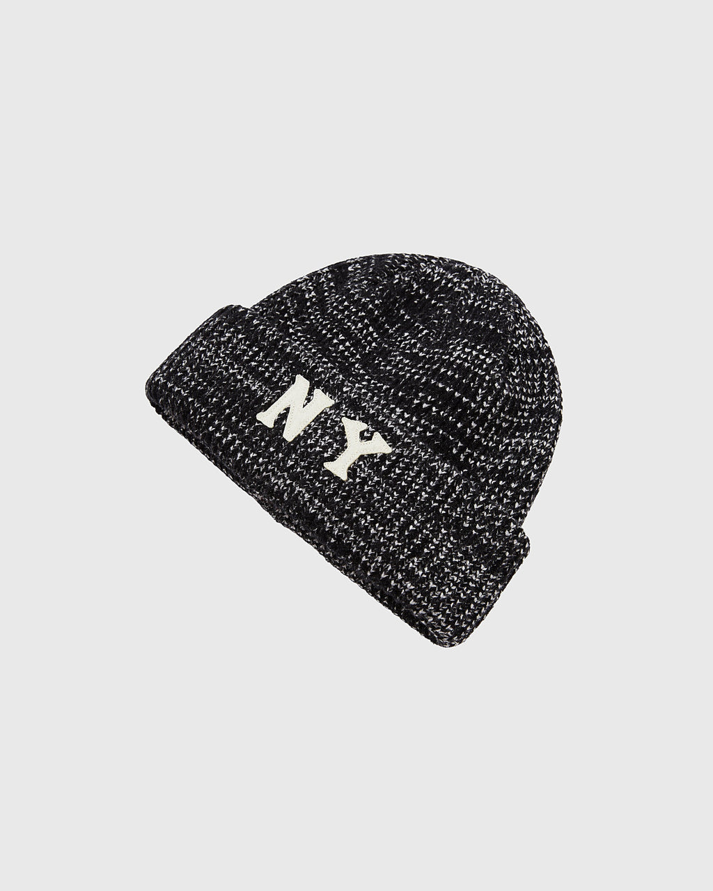 New York Black Yankees Felt Logo Ribbed Beanie