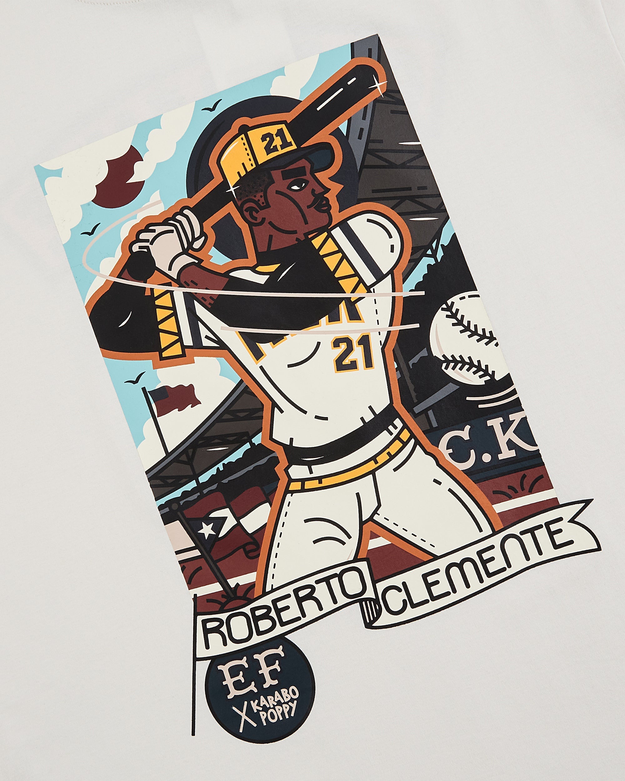 Karabo Poppy x Ebbets Field Roberto Clemente Short Sleeve Graphic Tee