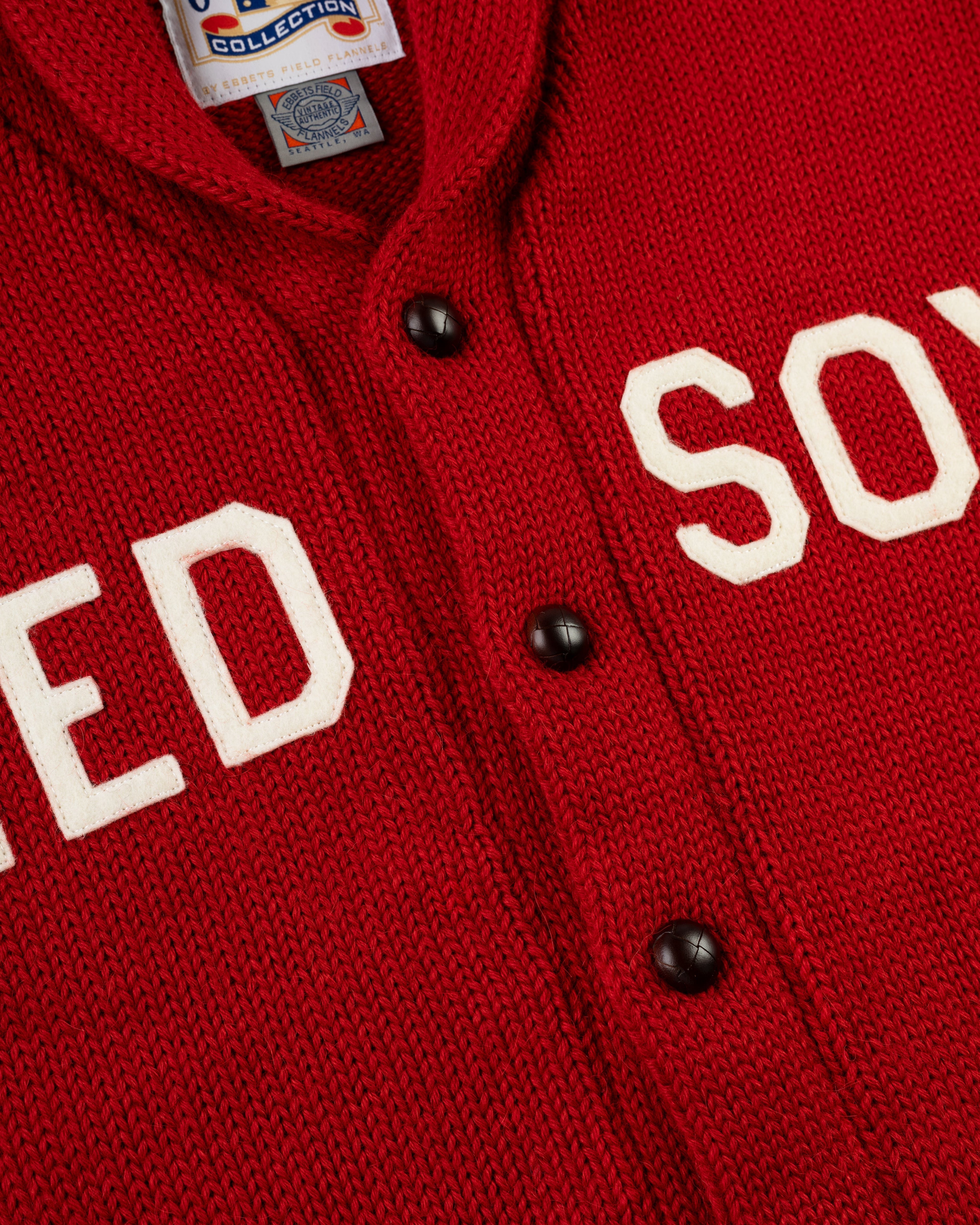 Boston Red Sox 1917 Wool Shawl Collar Sweater