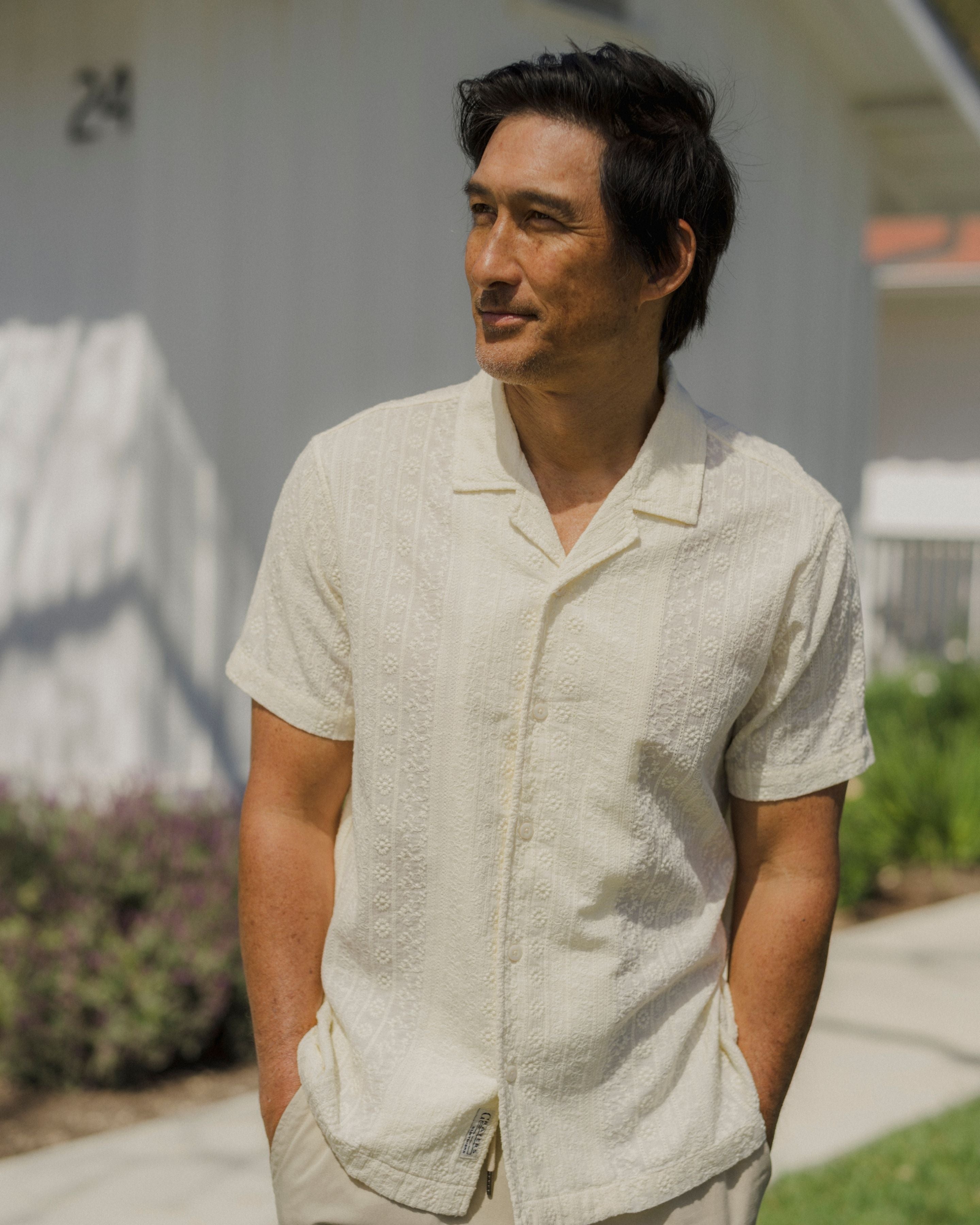 Resort Embroidered Shirt - Ecru
