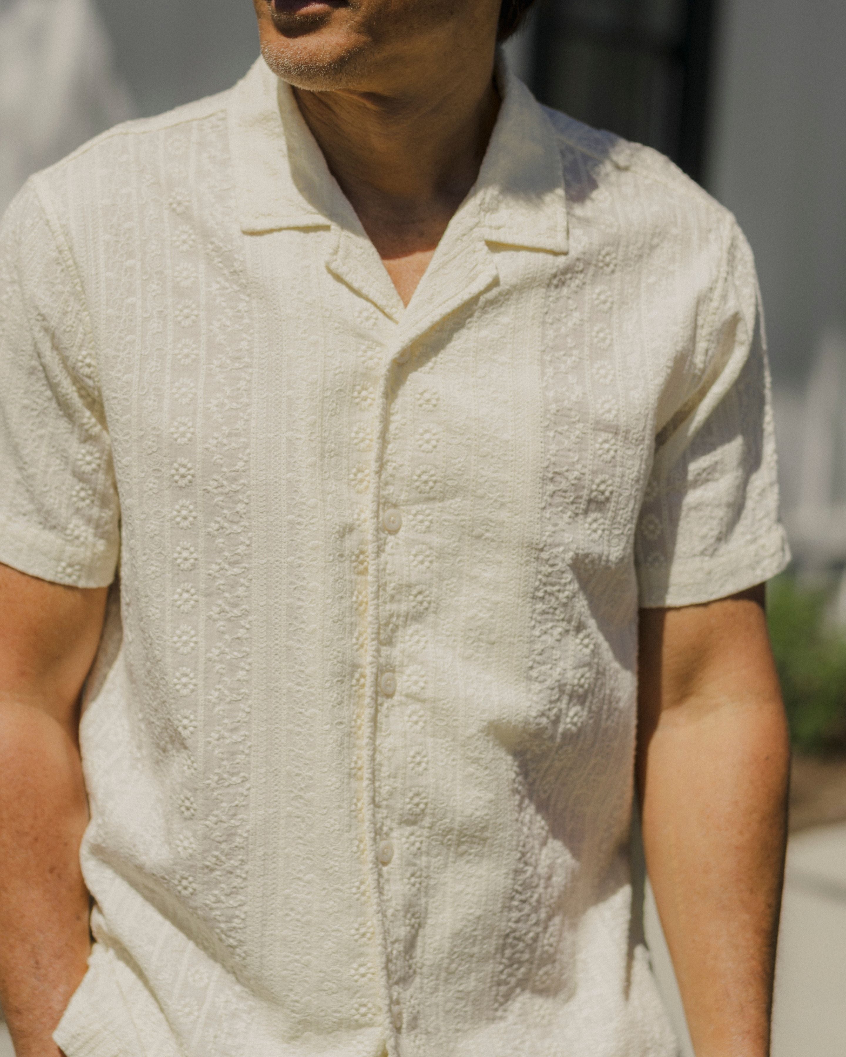 Resort Embroidered Shirt - Ecru