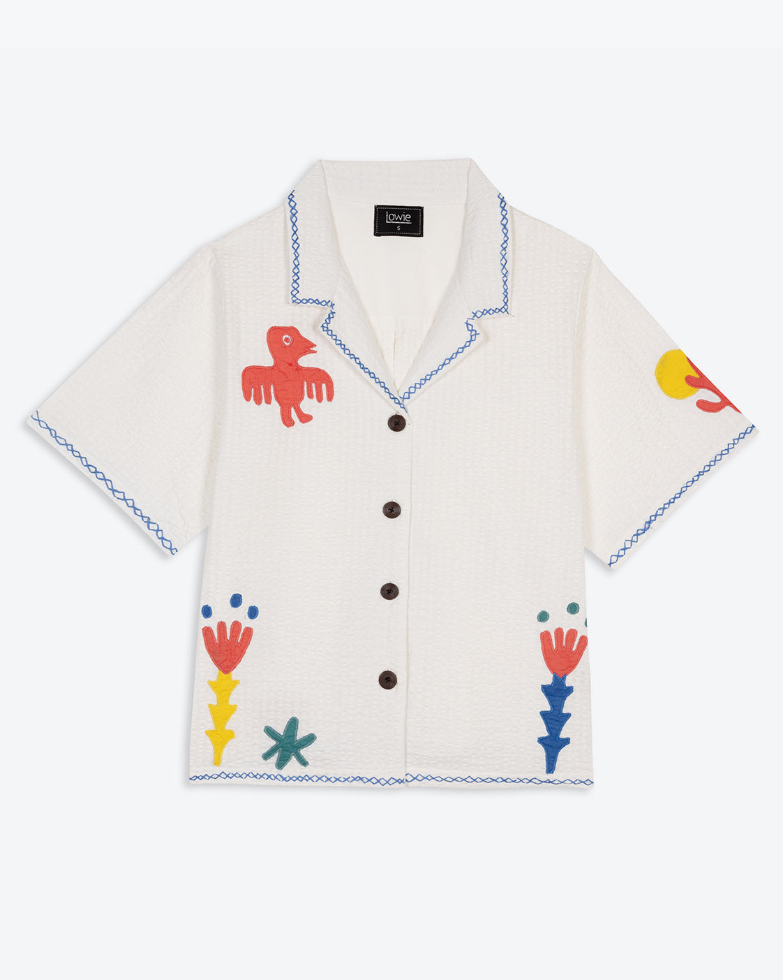 Lowie White Applique Etta Shirt