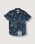 Bedford Textured Printed Shirt - Blue Camo Print