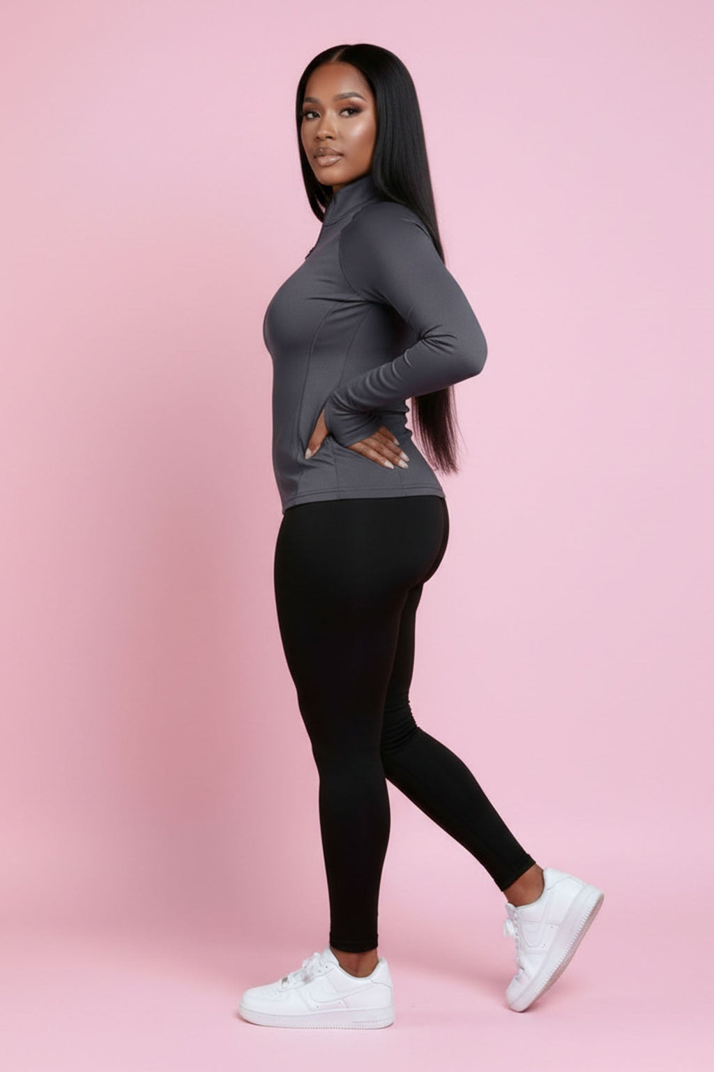Easy Fit Athletic Set - Charcoal/Black