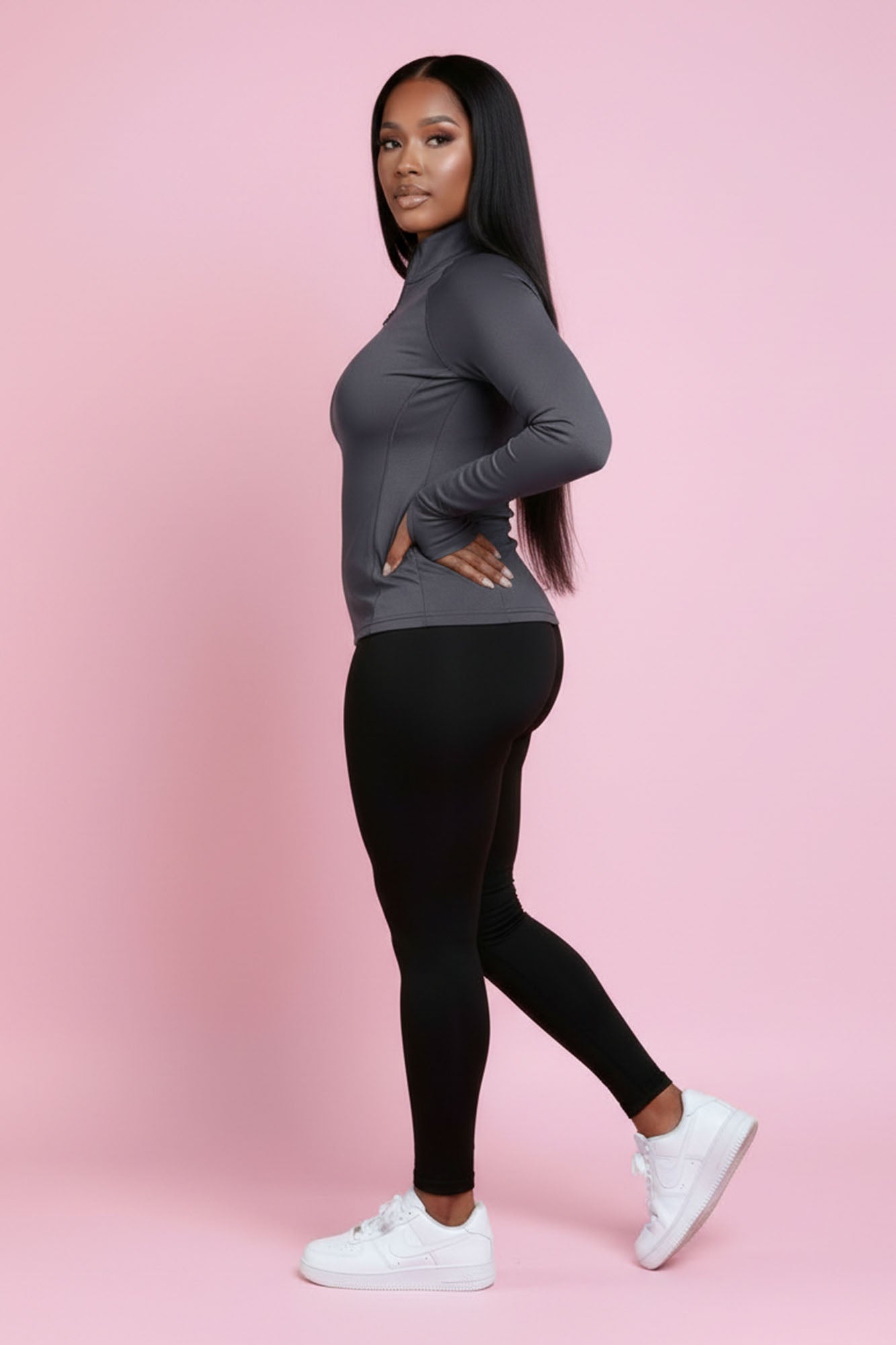 Easy Fit Athletic Set - Charcoal/Black