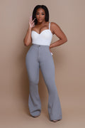 Fit & Flare Super Stretchy High Rise Jeans - Grey