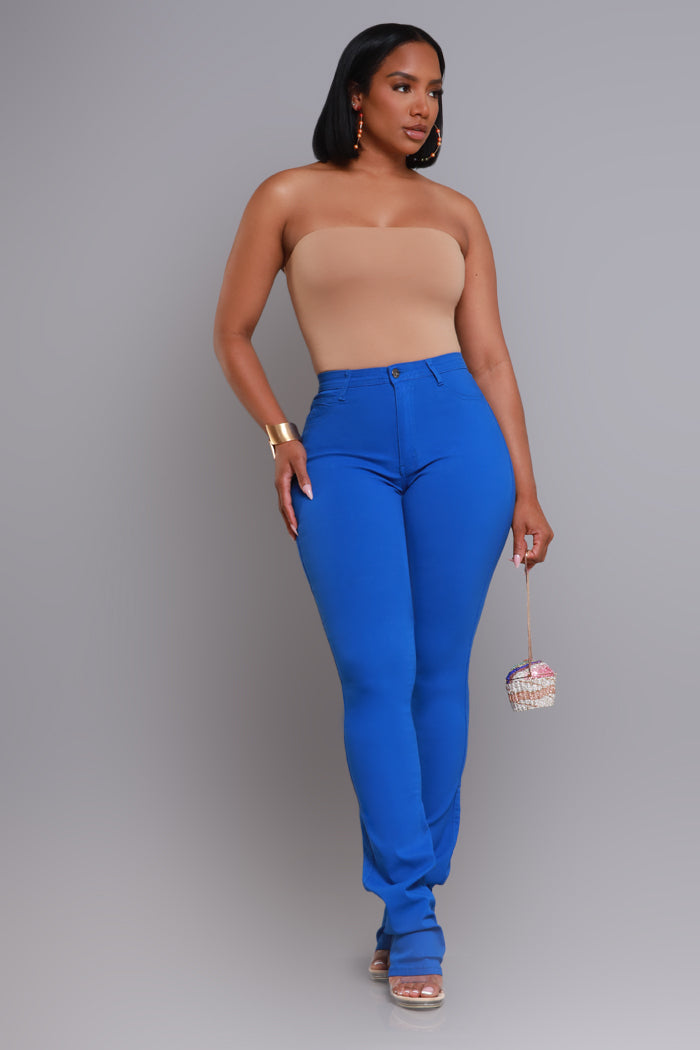 Right Call High Rise Stacked Bootcut Jeans - Royal Blue