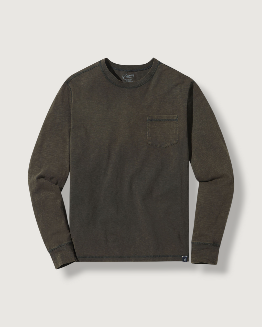 Hewitt Garment Dyed Pocket Tee - Washed Black