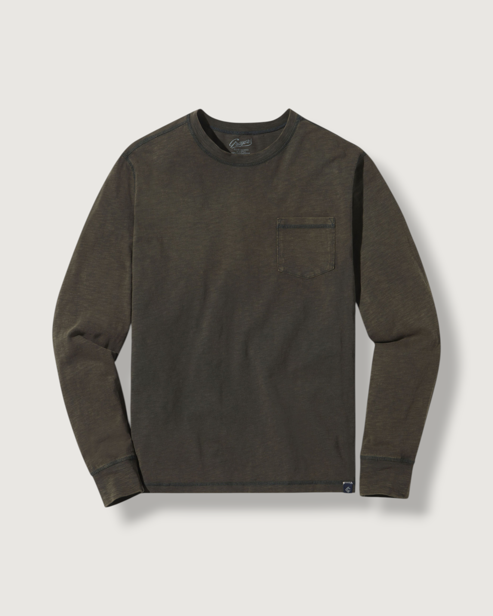 Hewitt Garment Dyed Pocket Tee - Washed Black