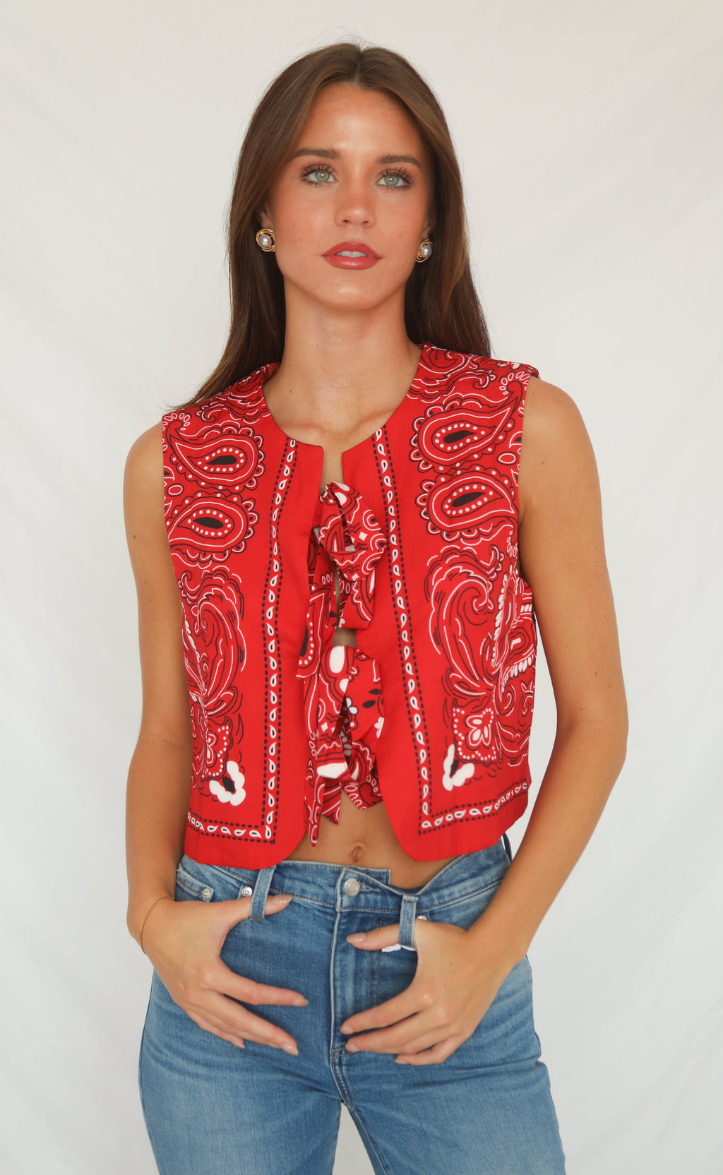 stagecoach bandana tie top