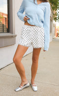 show me love polka dot shorts
