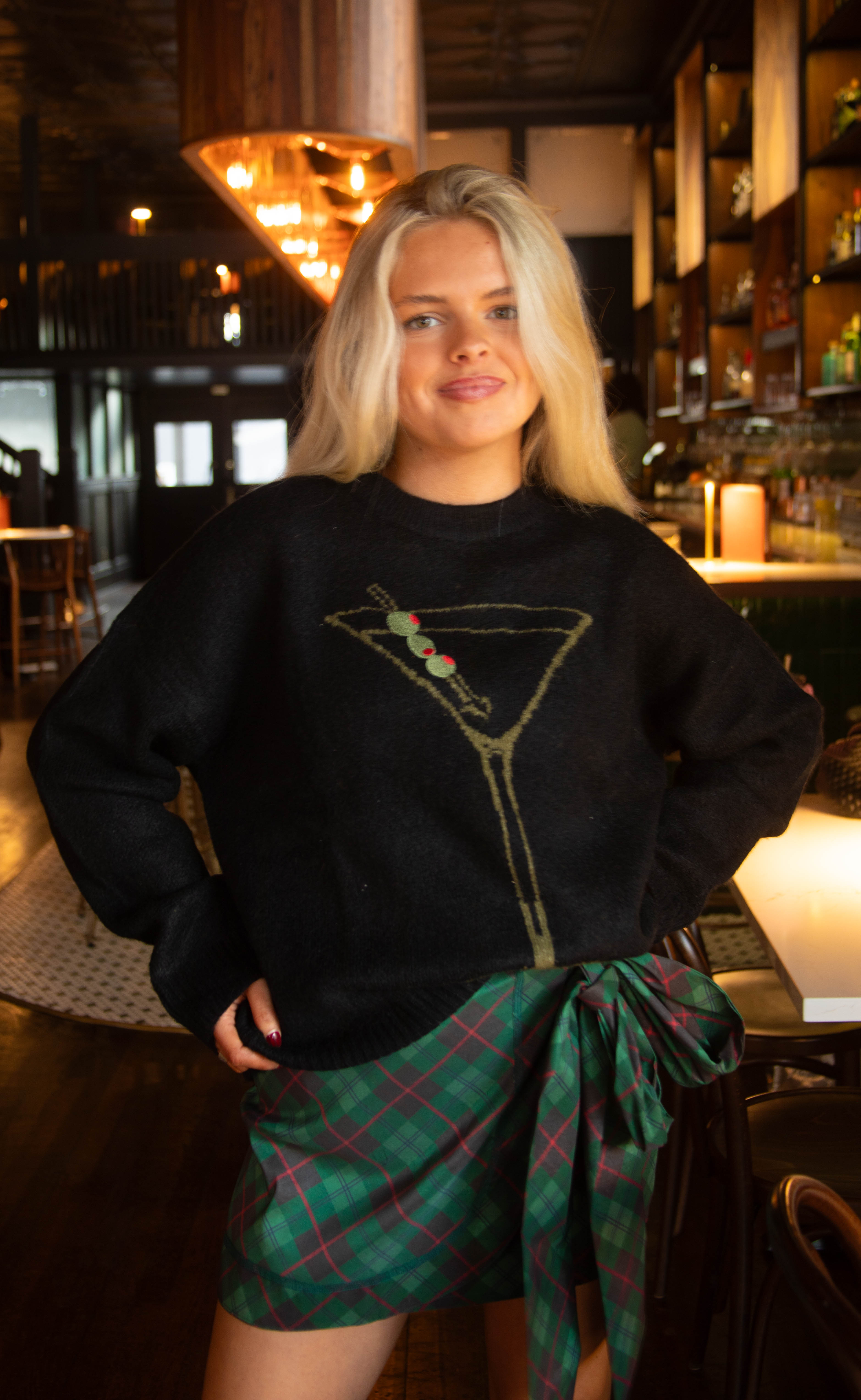 show me your mumu: settle in sweater - dirty martini knit