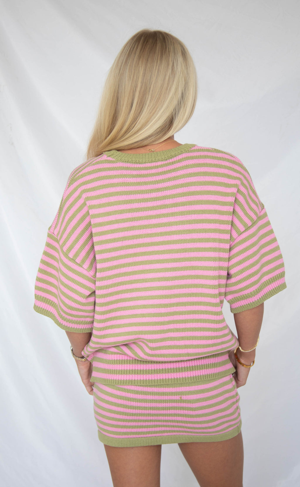 hold you close striped sweater set
