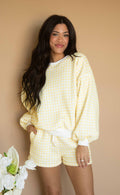 check to it gingham set - yellow