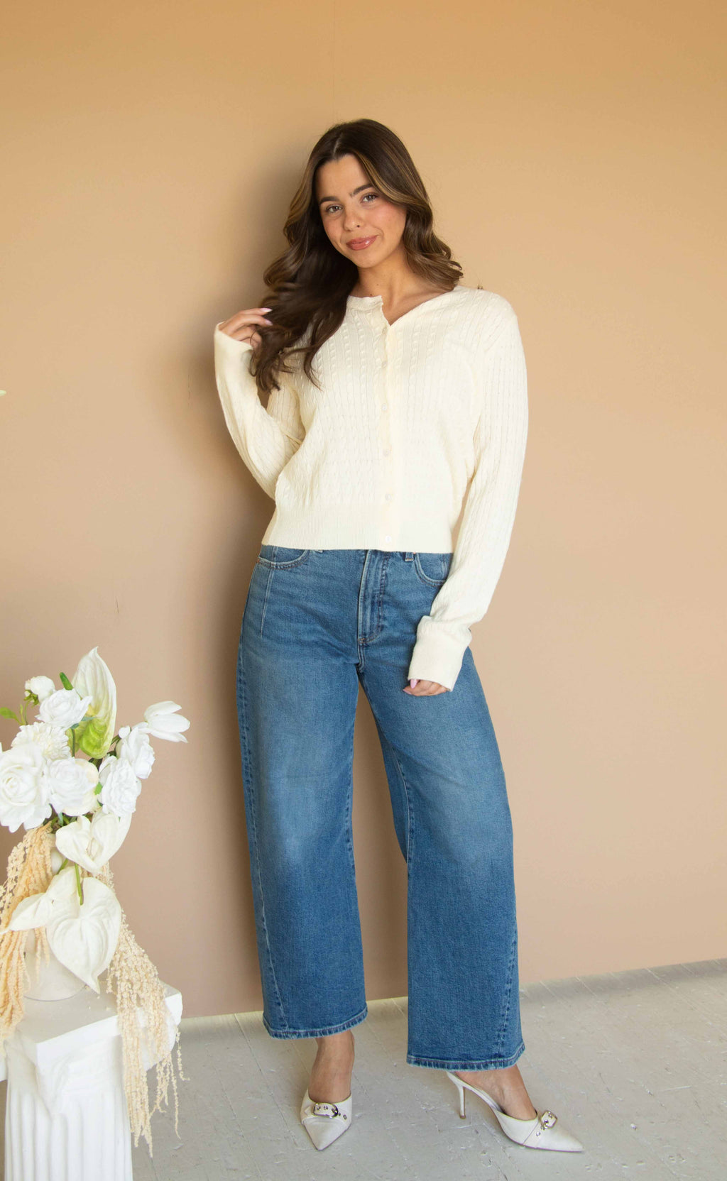 soft serve cable knit sweater