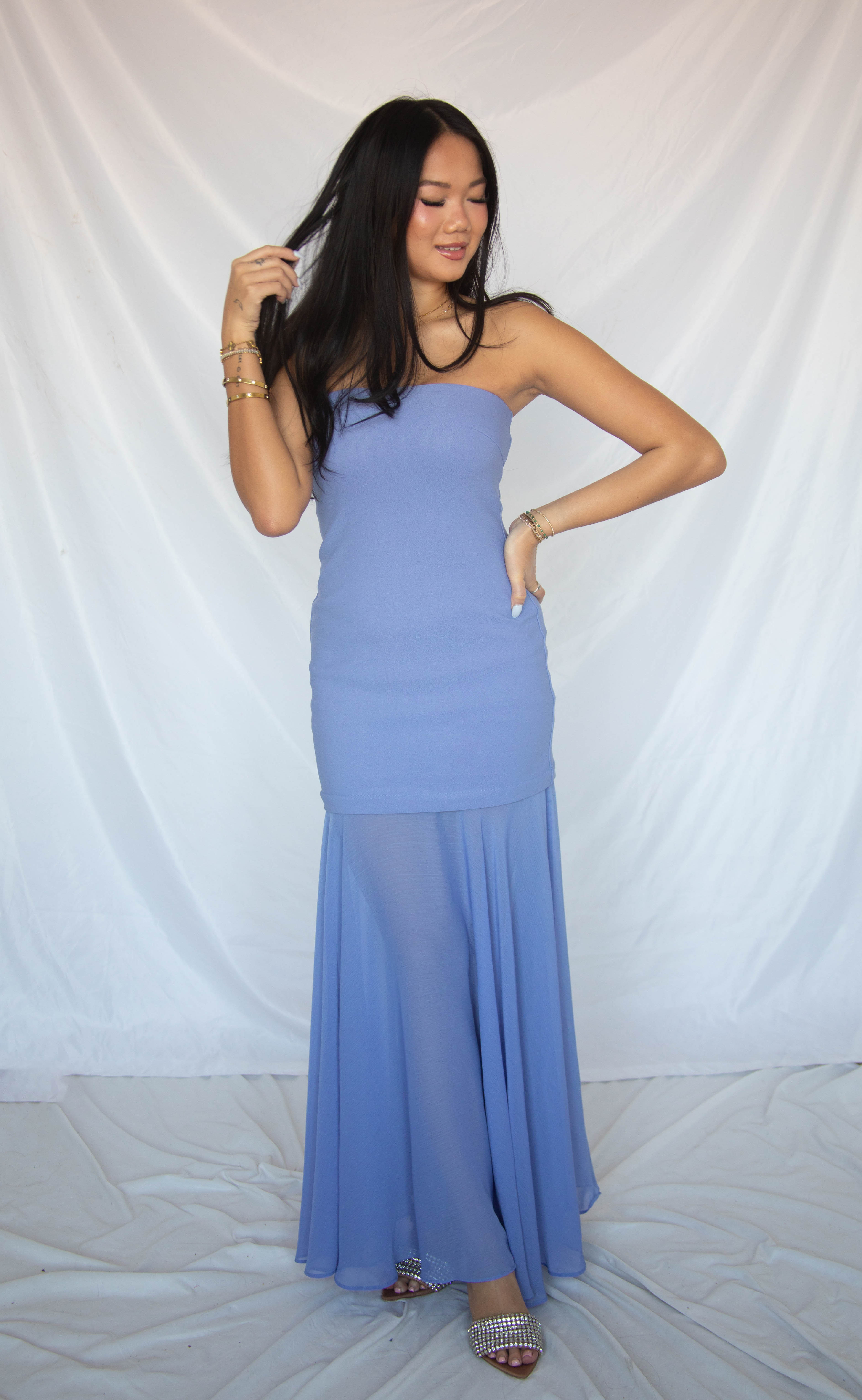 astr: lizet dress - periwinkle