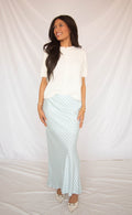 what do you say striped maxi skirt