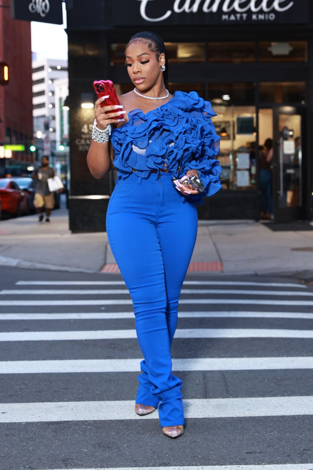 Right Call High Rise Stacked Bootcut Jeans - Royal Blue
