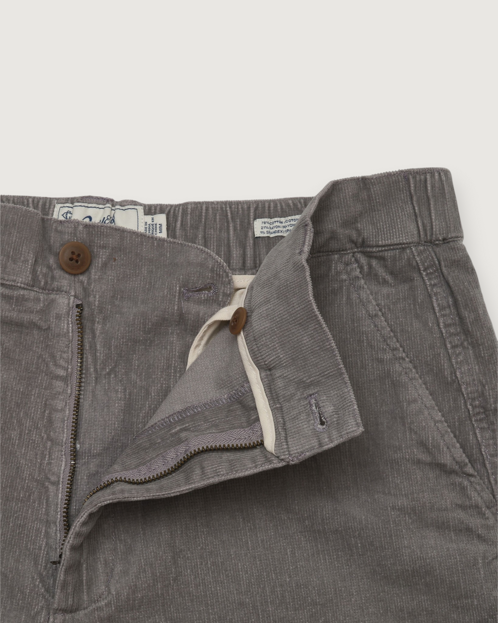 Corduroy Trail Shorts 8" - Gray