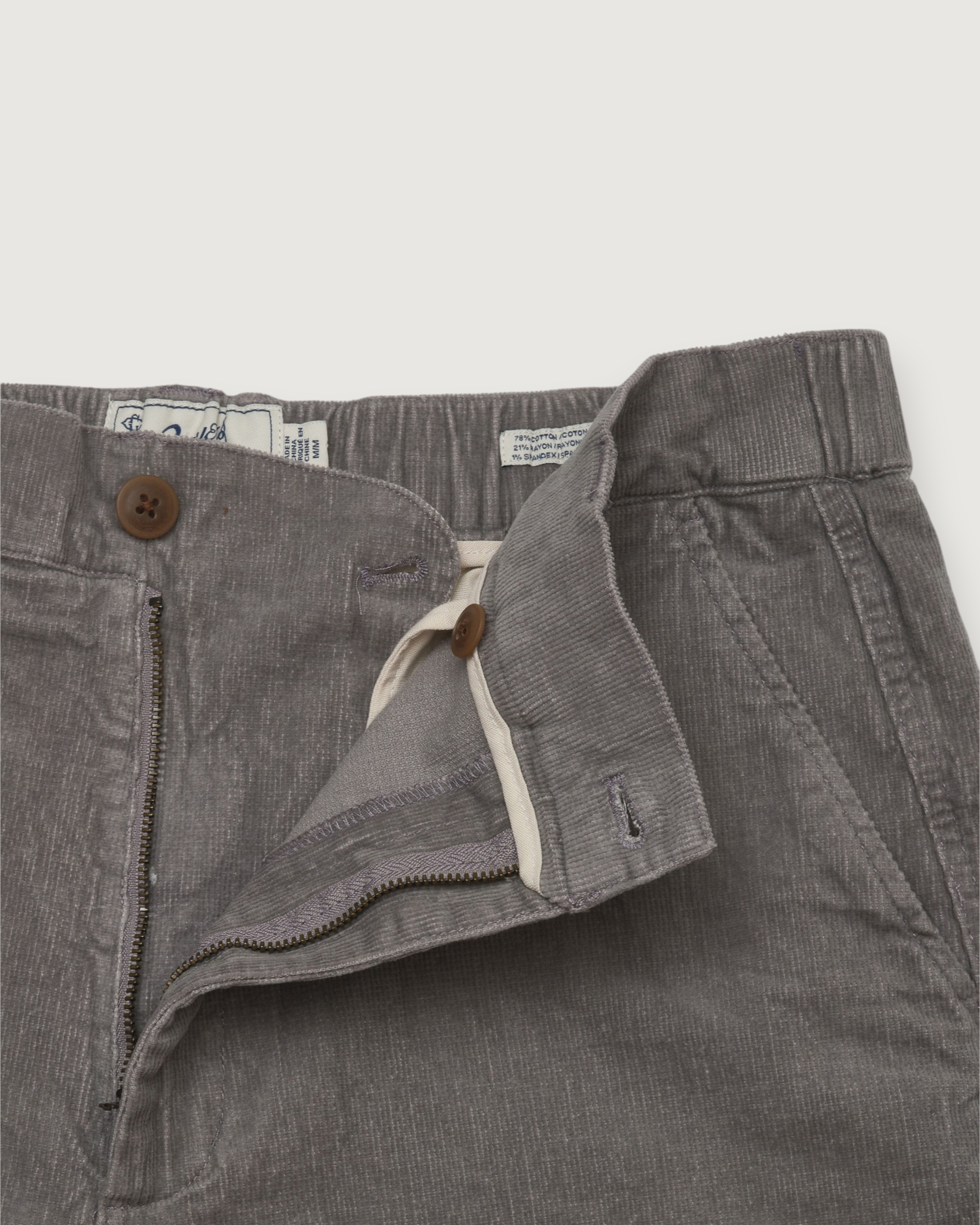 Corduroy Trail Shorts 8" - Gray