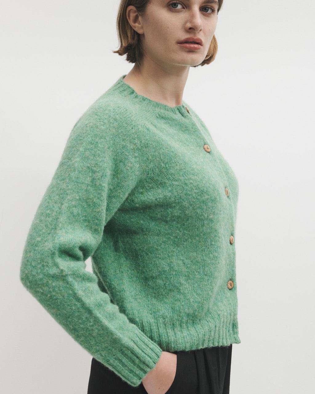 Lowie Mint Brushed Boxy Cardigan