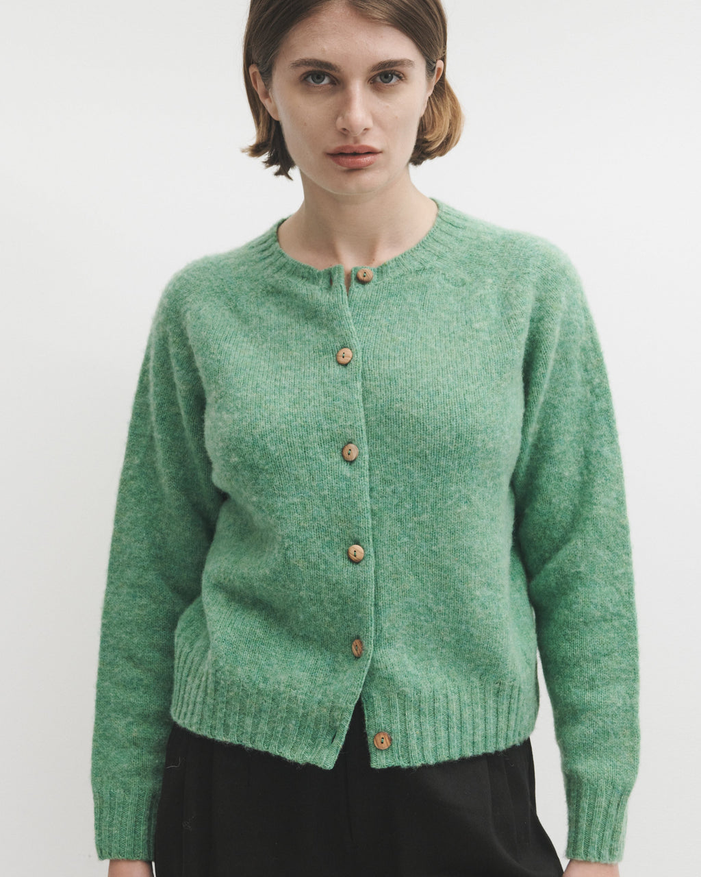 Lowie Mint Brushed Boxy Cardigan