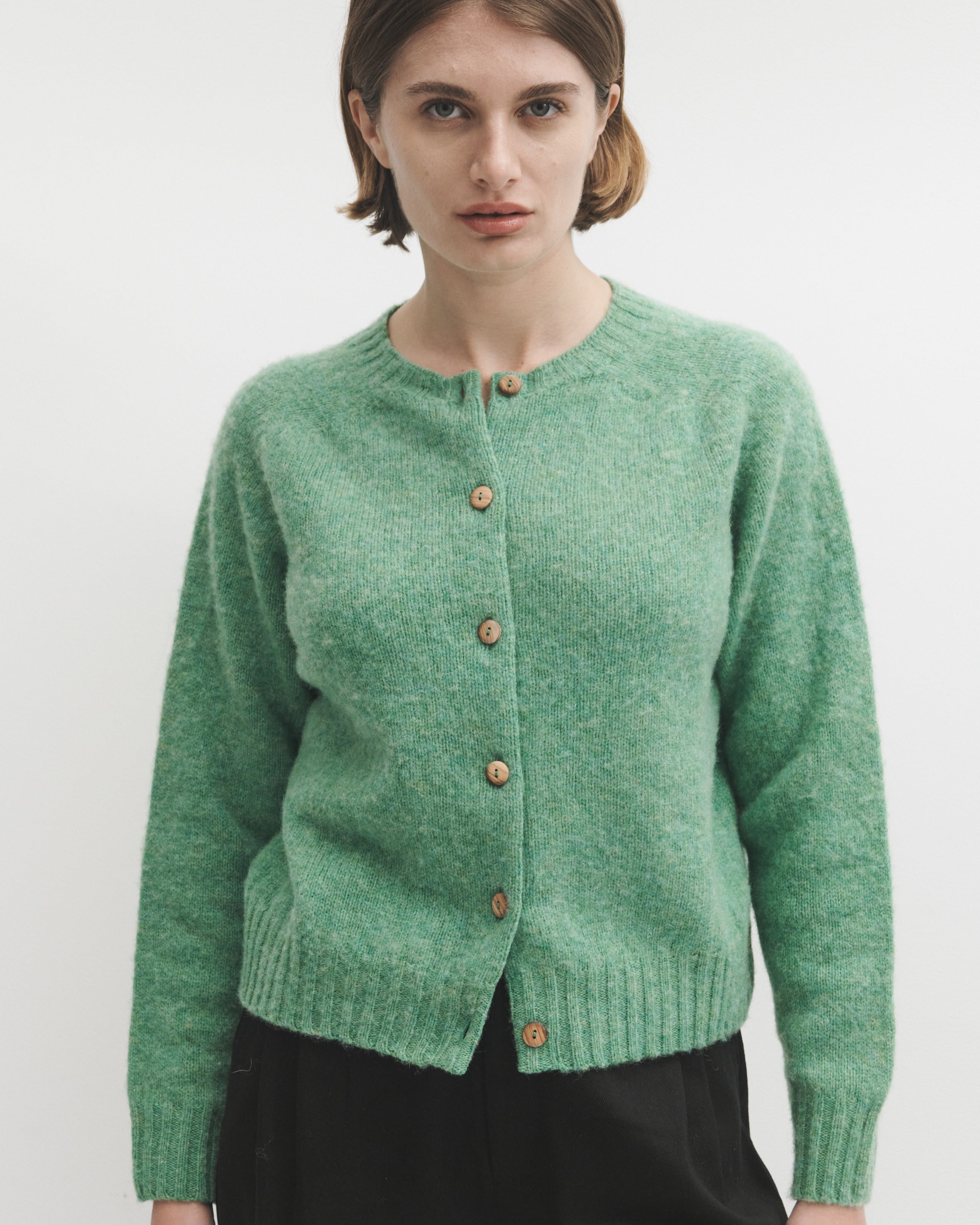 Lowie Mint Brushed Boxy Cardigan