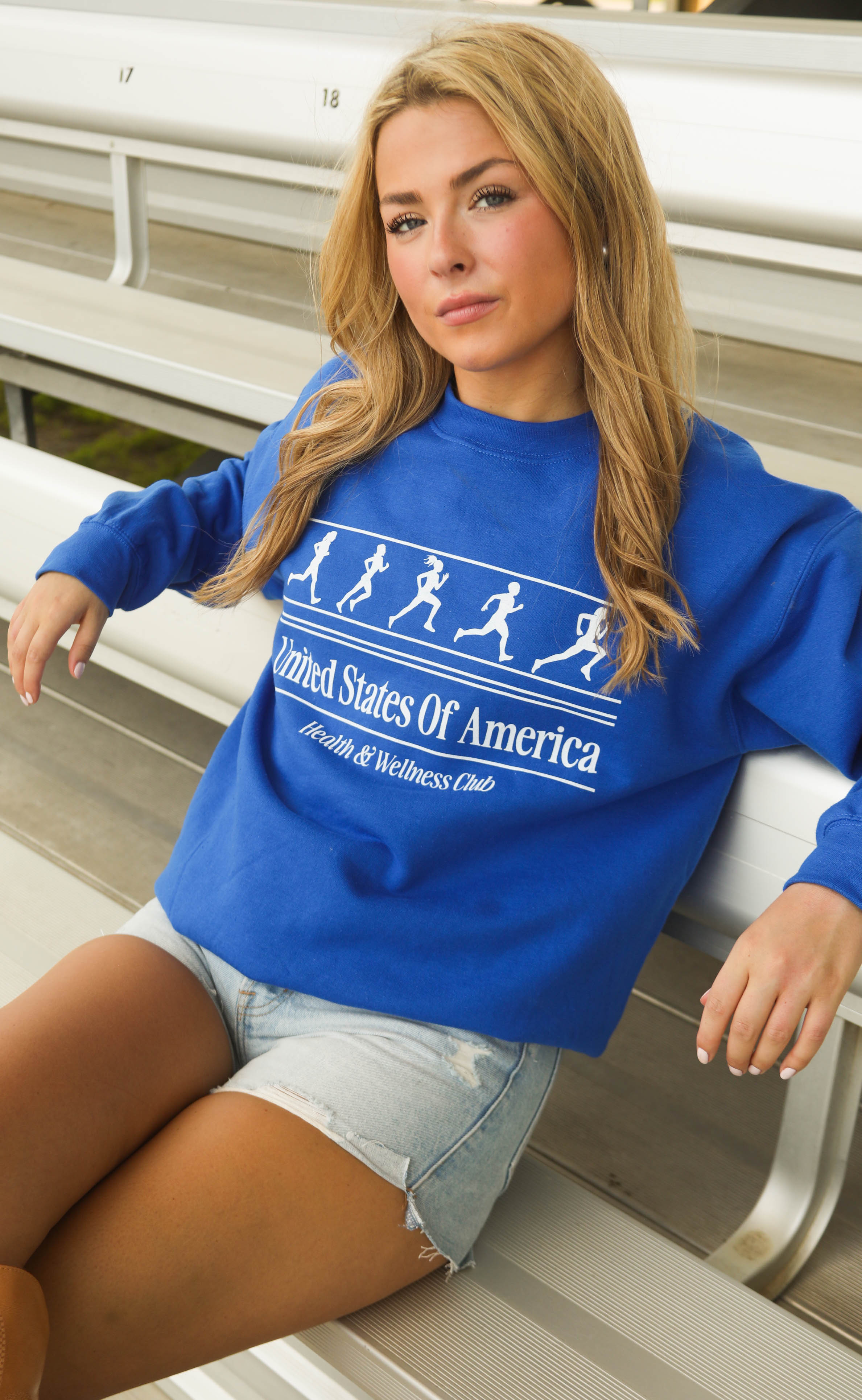 friday + saturday: usa health + wellness sweatshirt