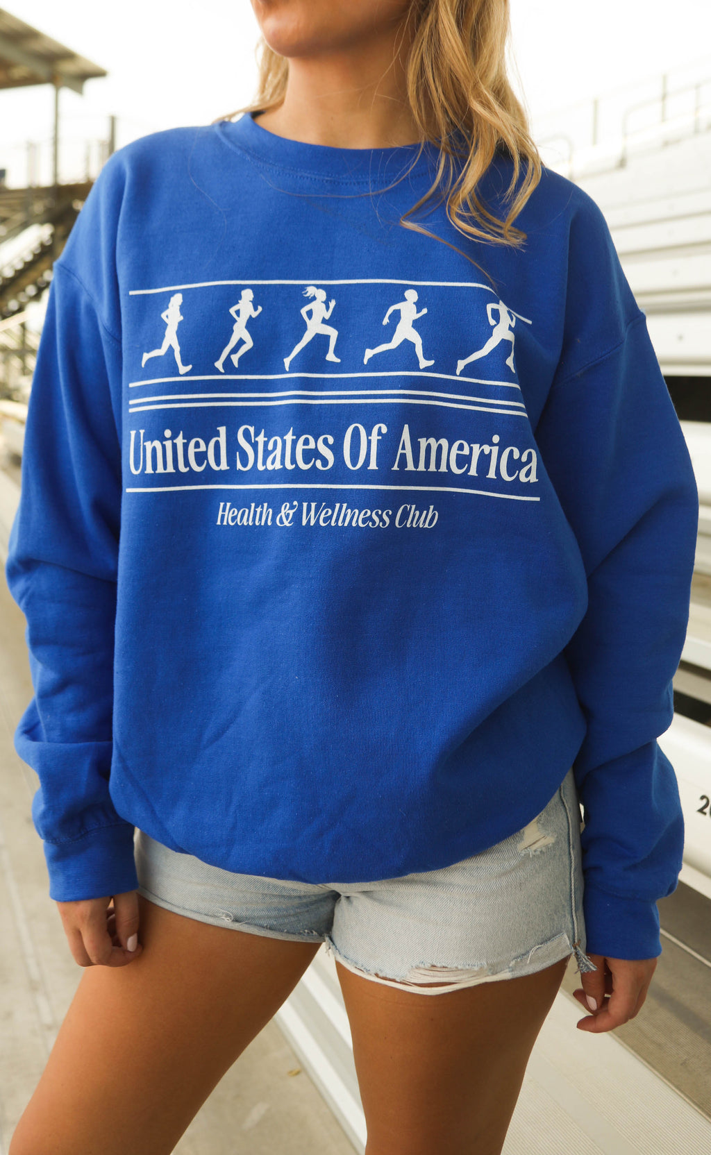friday + saturday: usa health + wellness sweatshirt