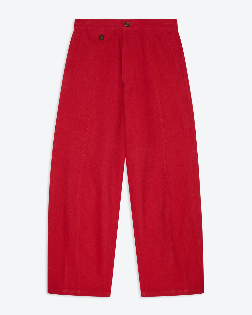 Lowie Red Cotton Drill Panelled Trouser