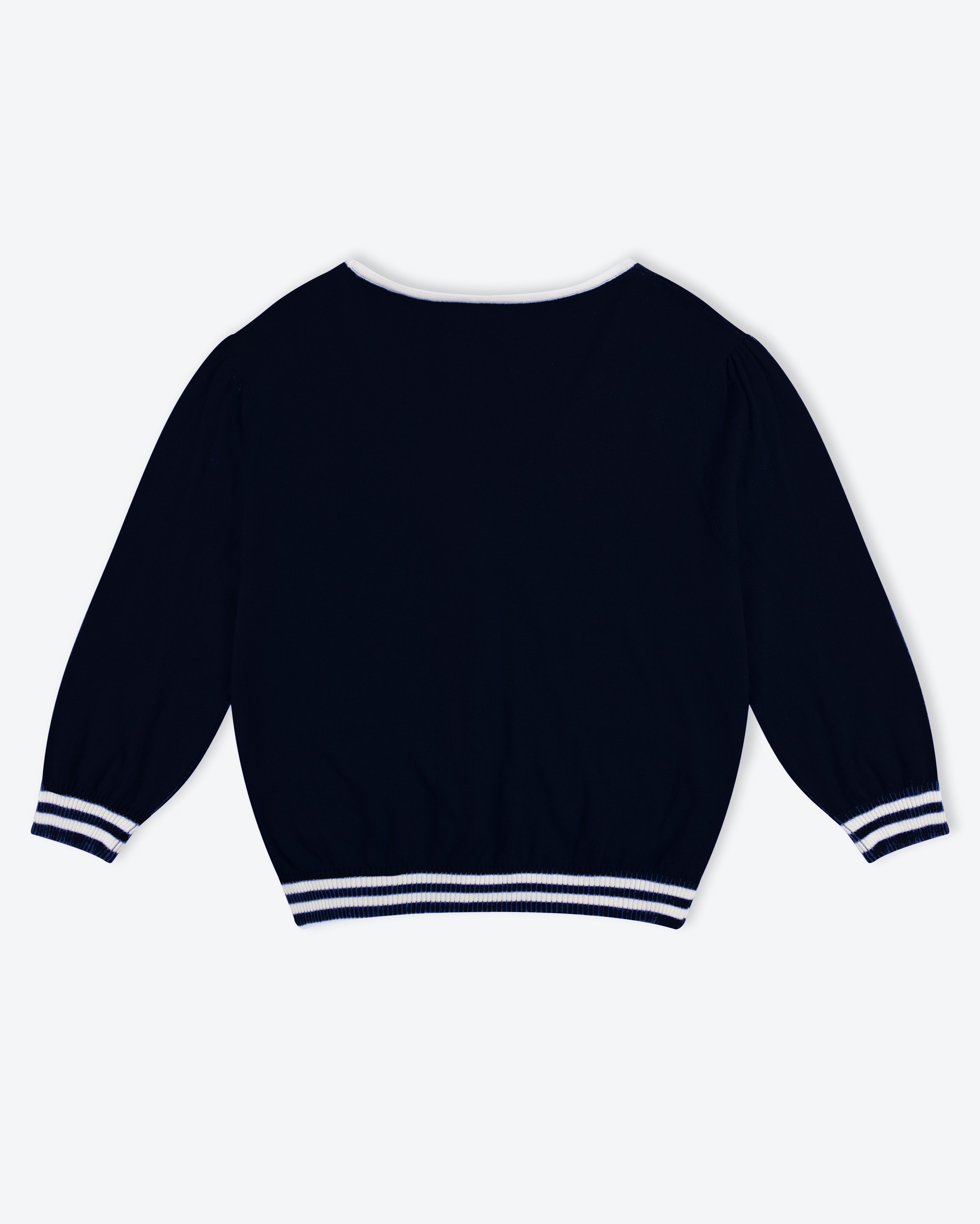 Lowie Navy Cotton Fish Cardigan