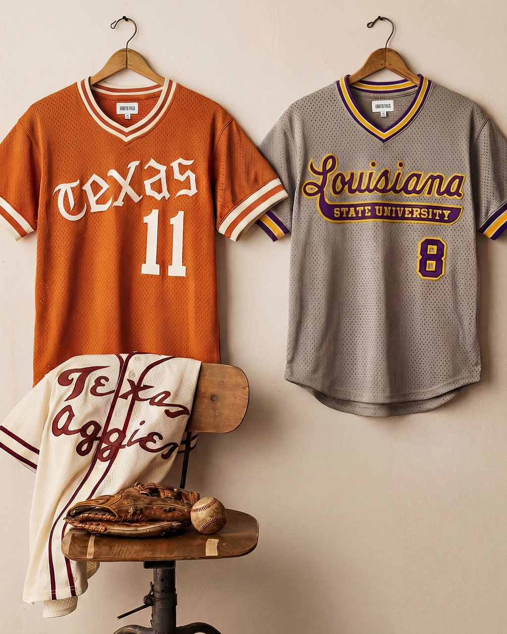 Louisianna State University 1987 V-Neck Mesh Jersey