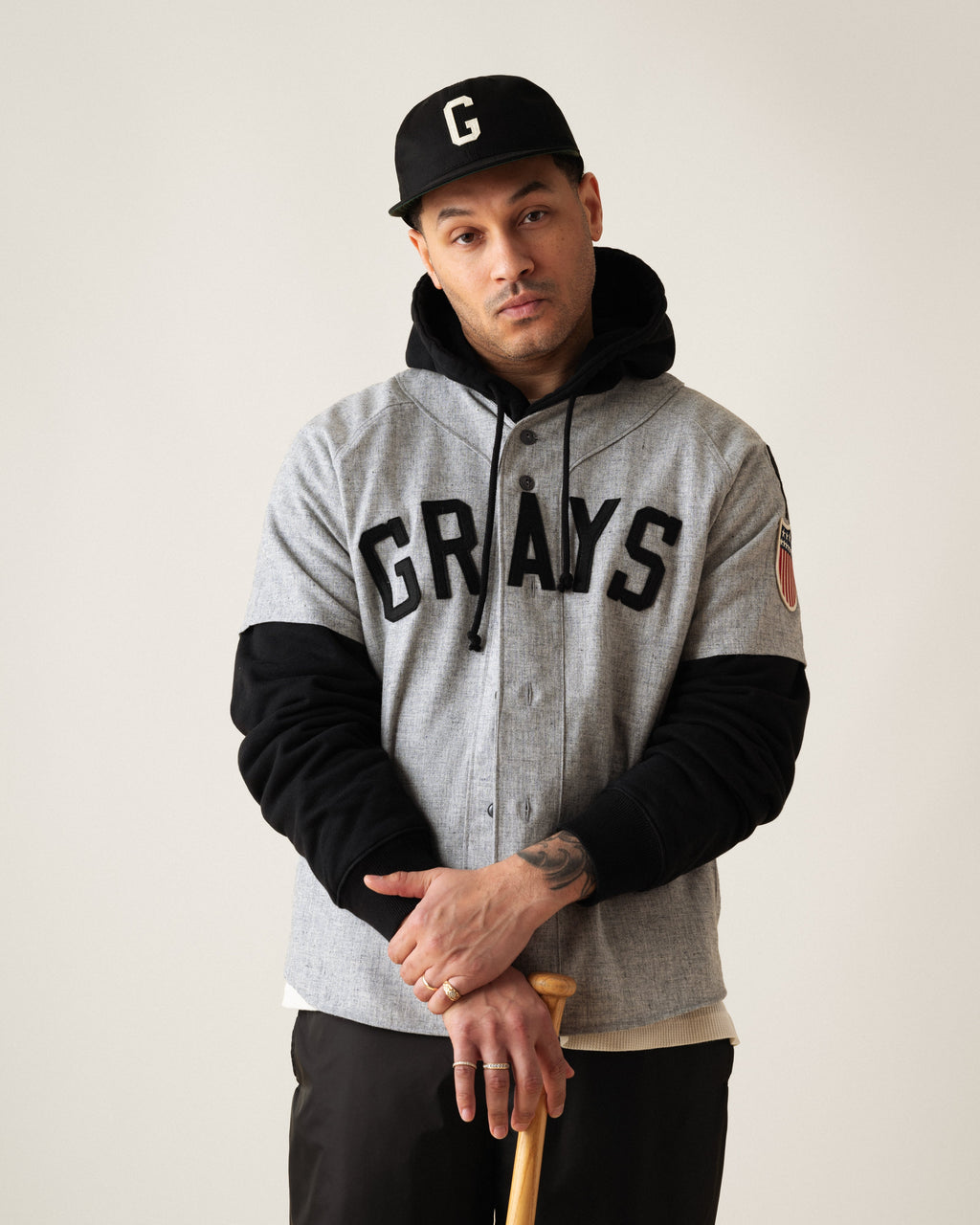 Homestead Grays 1944 Authentic Wool Road Baseball Jersey