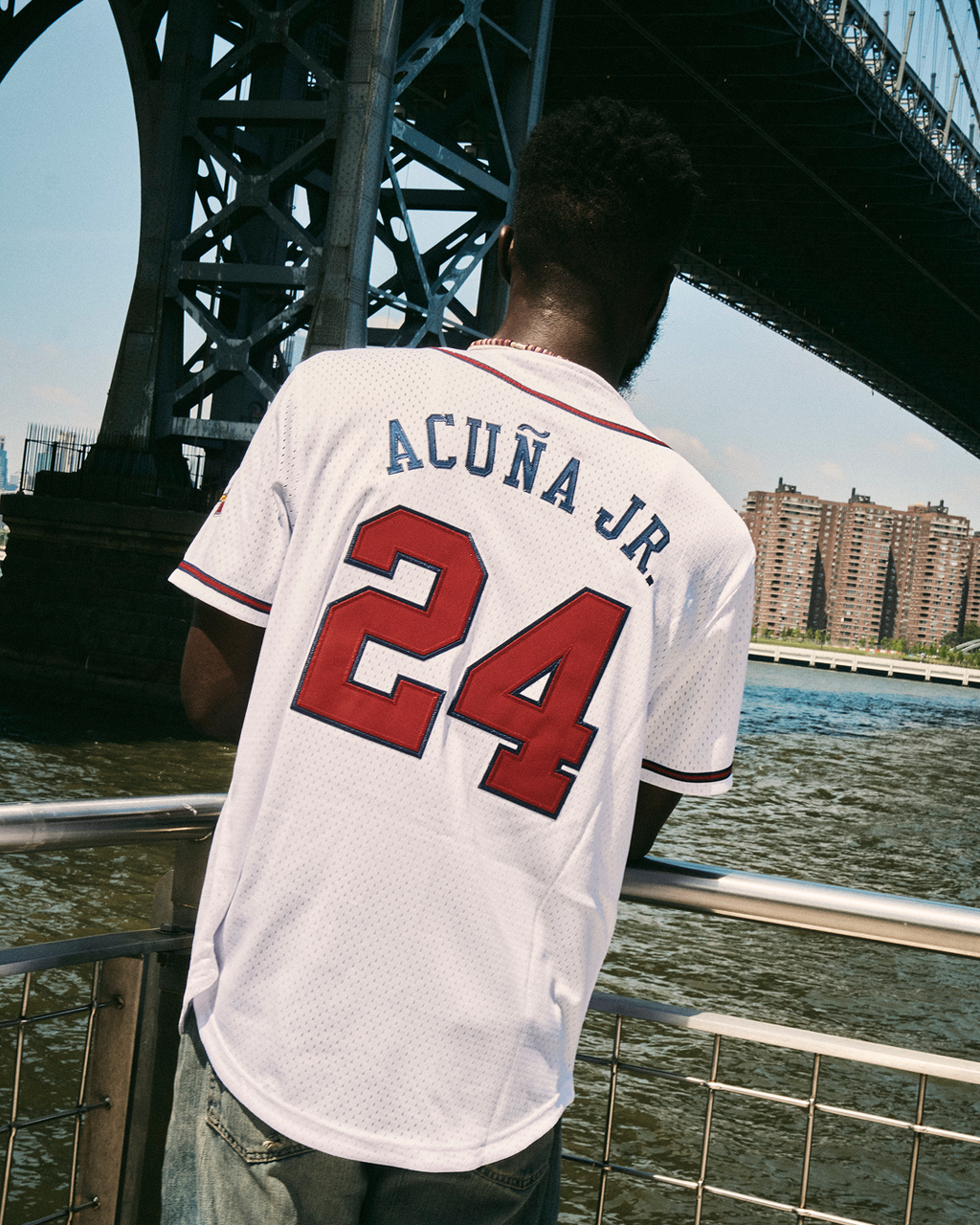 Ronald Acuña Jr. Gwinnett Braves Mesh Button-Up Jersey