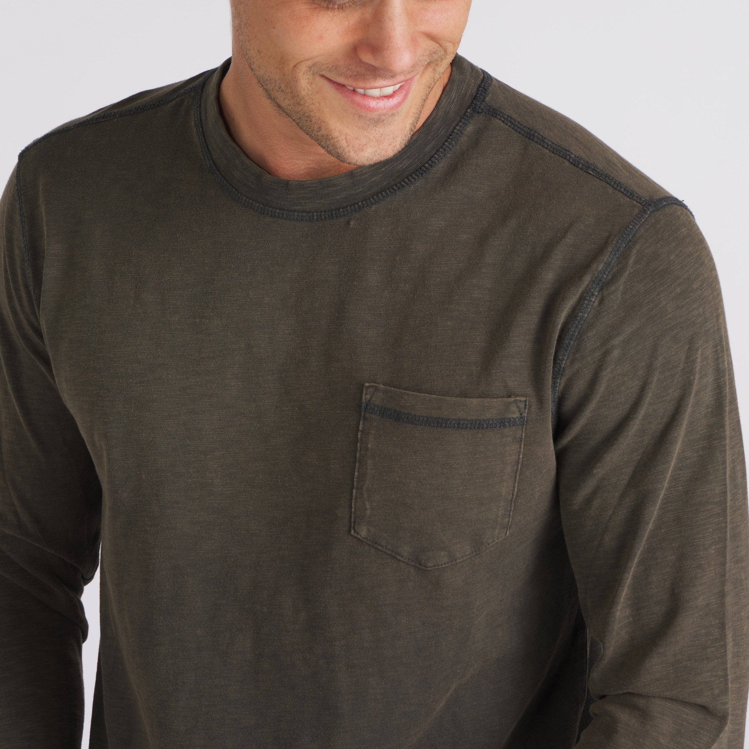 Hewitt Garment Dyed Pocket Tee - Washed Black
