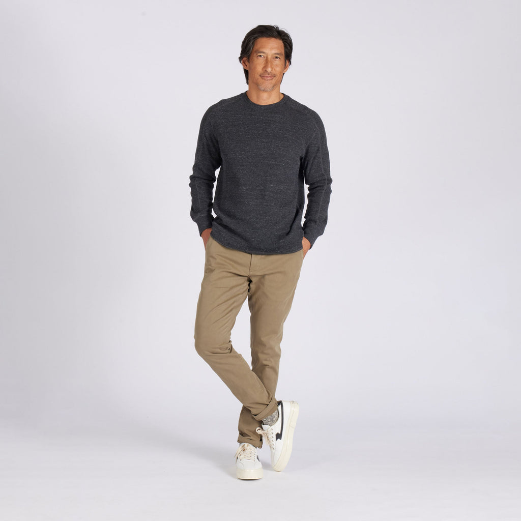 New Spencer Waffle Crew - Charcoal