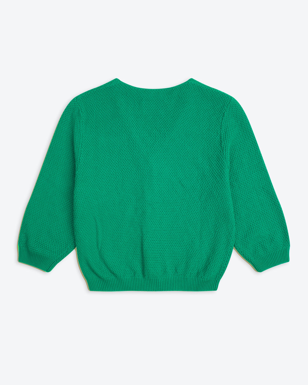 Lowie Green Cotton Waffle Knit Cardigan