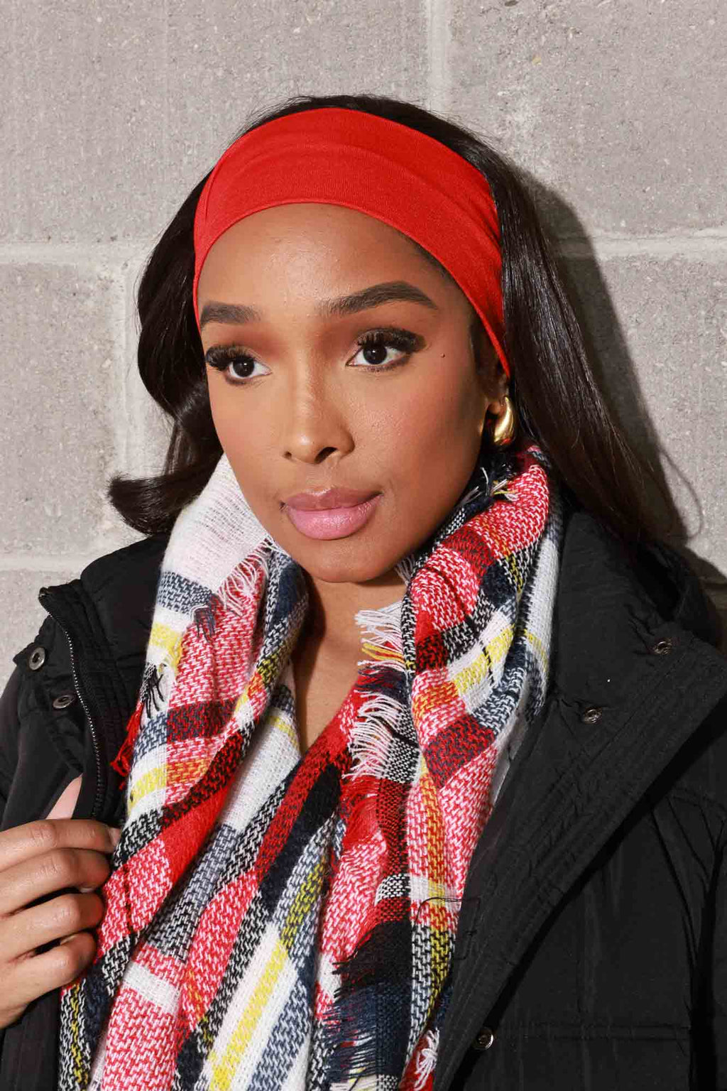 Zero Slip Stretchy Headband - Red