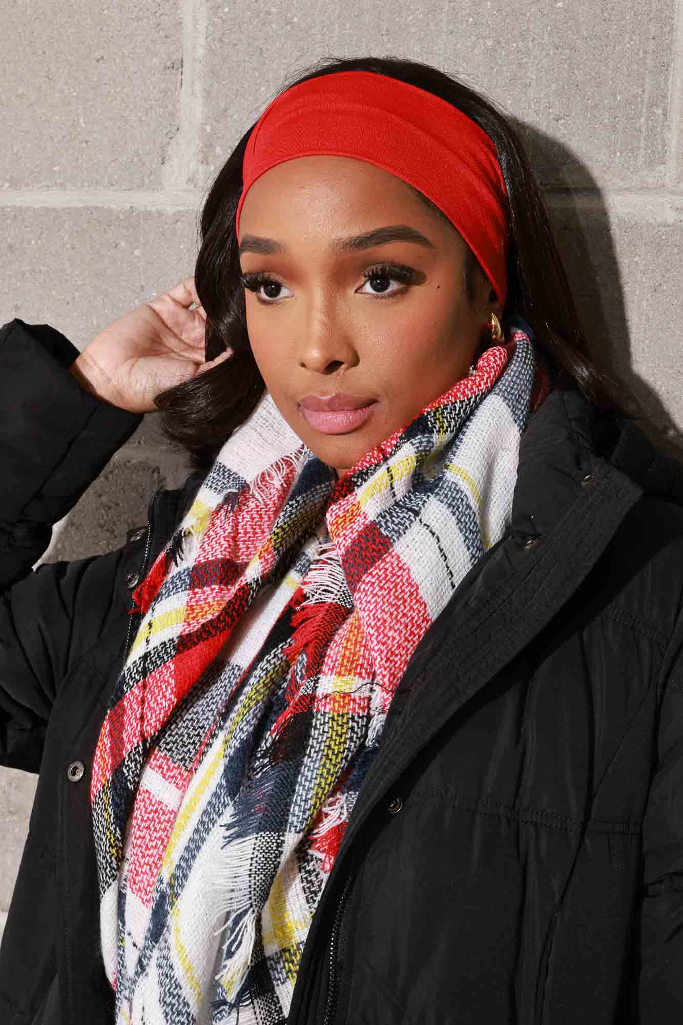 Zero Slip Stretchy Headband - Red